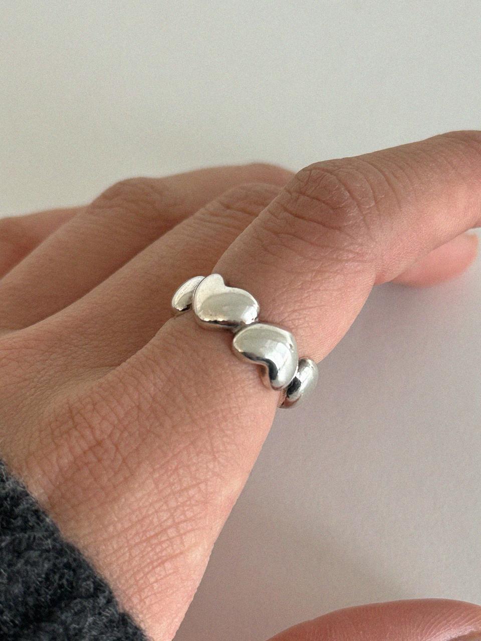 byweekend Bold Silver Heart Ring