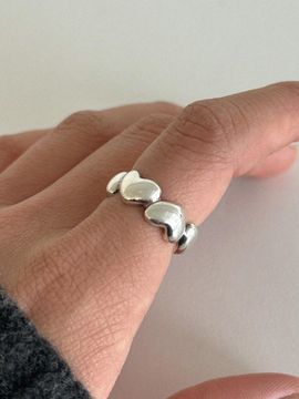 byweekend Bold Silver Heart Ring