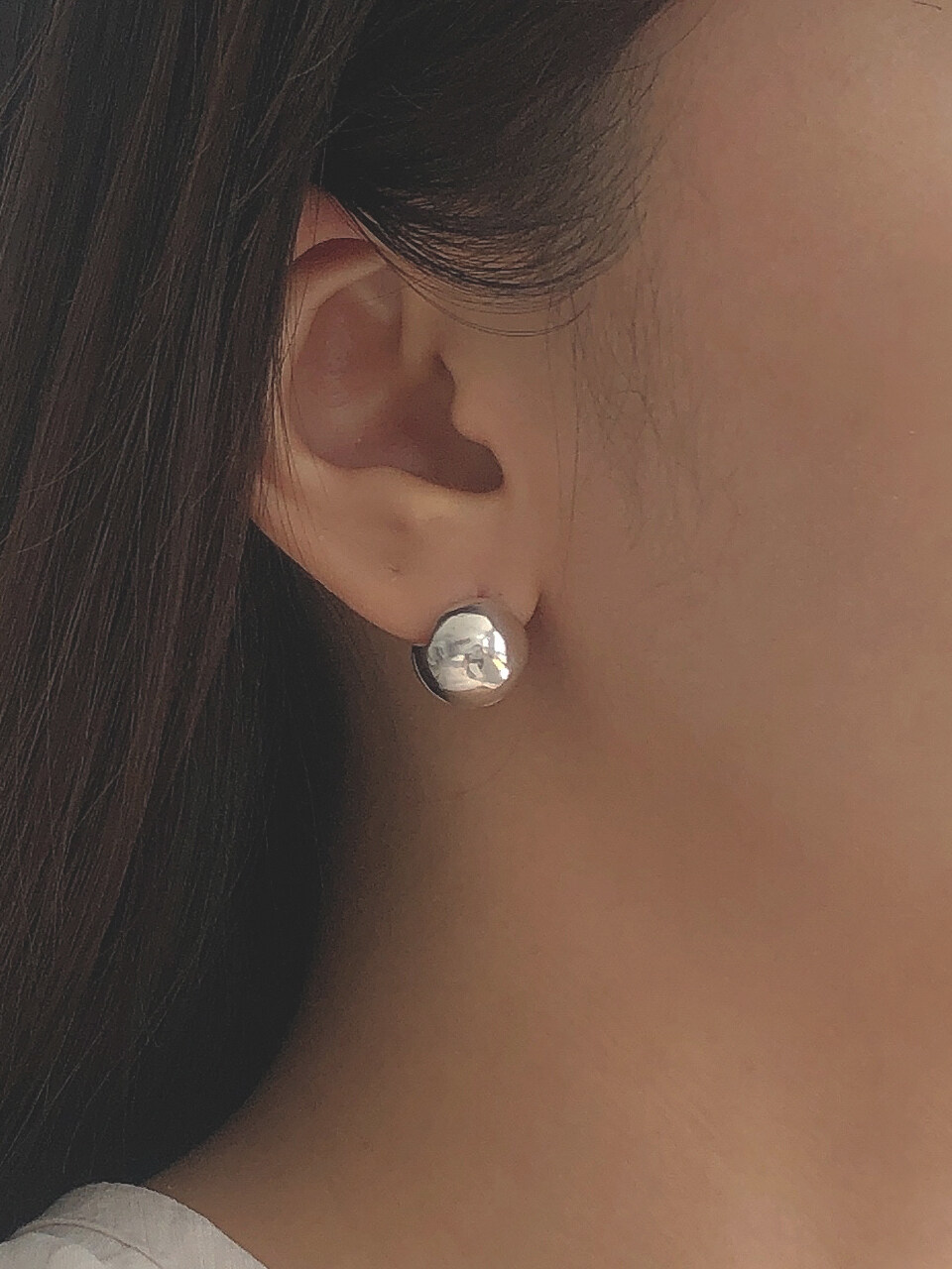 byweekend Silver 925 12MM Ball Touch Earrings
