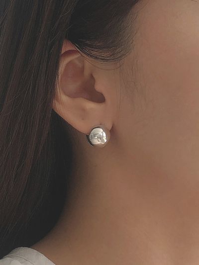 byweekend Silver 925 12MM Ball Touch Earrings