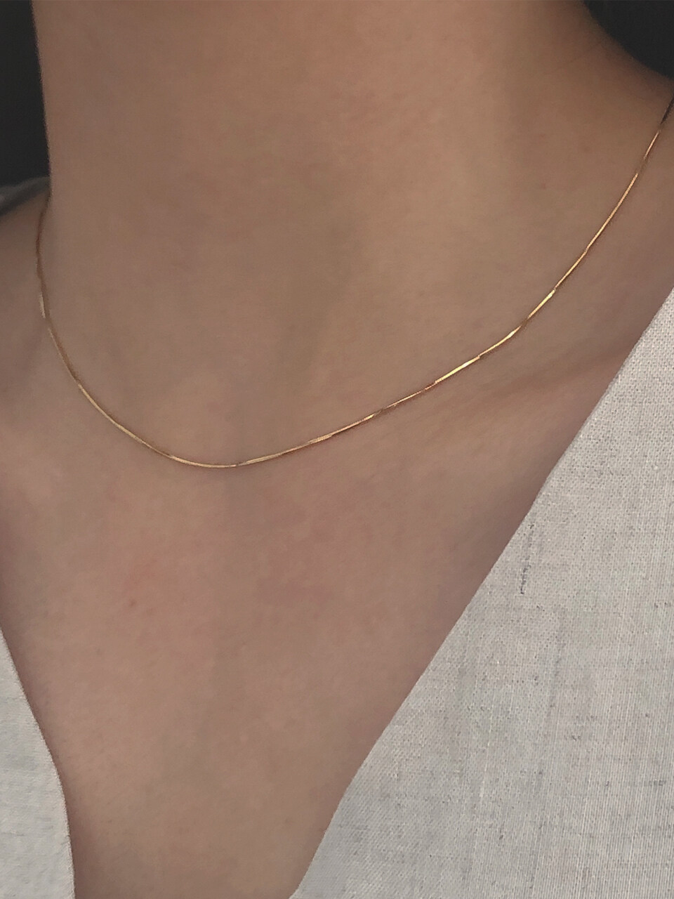 byweekend Silver 925 1MM Silk Chain Necklace