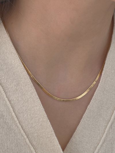 byweekend Silver 925 2MM Silk Chain Choker