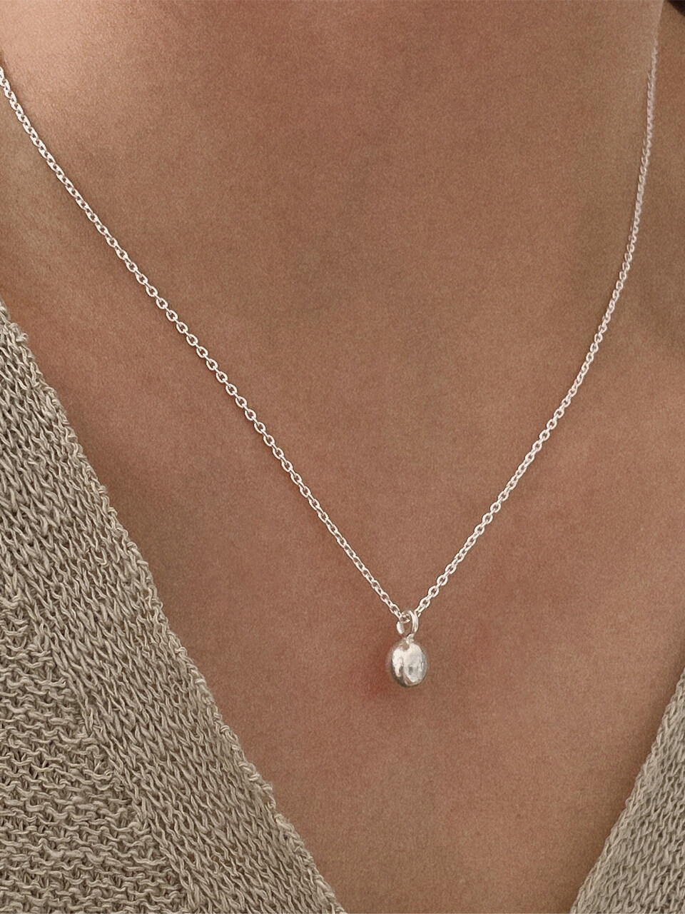 byweekend Silver 925 Stone Necklace