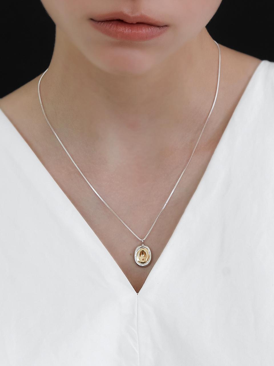 byweekend Sterling Silver Gold Plated Letter Necklace