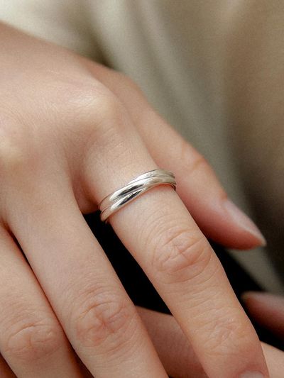 byweekend Sterling Silver Sleek Piper Ring