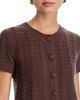 C By Bloomingdale's Cashmere C by Bloomingdale's Cashmere 100% Cashmere Crewneck Cable Knit Cardigan Sweater - 4