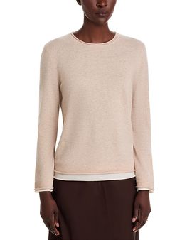 C By Bloomingdale's Cashmere C by Bloomingdale's Cashmere 100% Cashmere Double Layer Crewneck Sweater