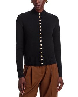 C By Bloomingdale's Cashmere C by Bloomingdale's Cashmere 100% Cashmere Mock Neck Cardigan