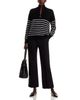 C By Bloomingdale's Cashmere C by Bloomingdale's Cashmere 100% Cashmere Mock Neck Quarter Zip Striped Sweater - 2