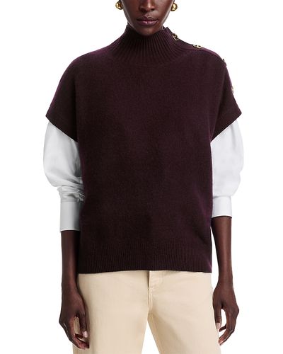 C By Bloomingdale's Cashmere C by Bloomingdale's Cashmere Button Mockneck Cashmere Sweater
