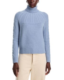 C By Bloomingdale's Cashmere C by Bloomingdale's Cashmere Cable Turtleneck Cashmere Sweater