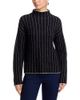 C By Bloomingdale's Cashmere C by Bloomingdale's Cashmere Cashmere Striped Mock Neck Sweater - 1