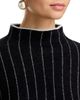 C By Bloomingdale's Cashmere C by Bloomingdale's Cashmere Cashmere Striped Mock Neck Sweater - 4
