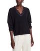 C By Bloomingdale's Cashmere C by Bloomingdale's Cashmere Drop Shoulder Lace Trim V Neck Cashmere Sweater, Exclusive - 1