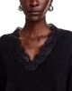 C By Bloomingdale's Cashmere C by Bloomingdale's Cashmere Drop Shoulder Lace Trim V Neck Cashmere Sweater, Exclusive - 4