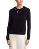 C By Bloomingdale's Cashmere C by Bloomingdale's Cashmere Embellished Crewneck Cashmere Sweater, Exclusive - 1