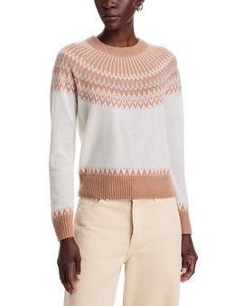 C By Bloomingdale's Cashmere C by Bloomingdale's Cashmere Fair Isle Crewneck Cashmere Sweater