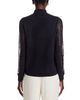 C By Bloomingdale's Cashmere C by Bloomingdale's Cashmere Lace Sleeve Mockneck Cashmere Sweater - 3