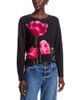 C By Bloomingdale's Cashmere C by Bloomingdale's Cashmere Large Floral Crewneck Cashmere Sweater - 1