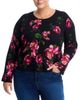 C By Bloomingdale's Cashmere C by Bloomingdale's Cashmere Peony Printed Crewneck Sweater - 5