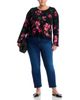 C By Bloomingdale's Cashmere C by Bloomingdale's Cashmere Peony Printed Crewneck Sweater - 6
