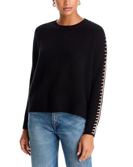 C By Bloomingdale's Cashmere C by Bloomingdale's Cashmere Whipstitch Crewneck Cashmere Sweater
