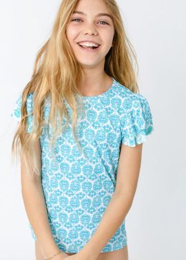 Cabana Life Cabana Life Girls 3-Piece Short Sleeve Rashguard Set