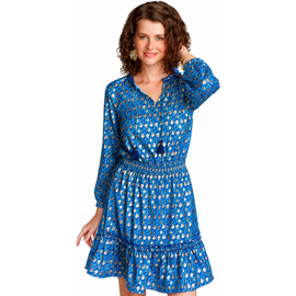Cabana Life Cabana Life Longsleeve Smocked Waist Dress