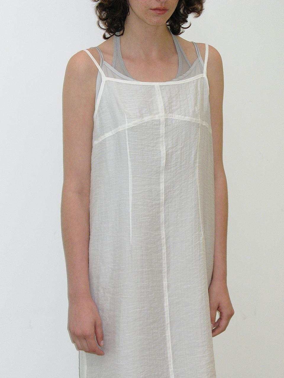 CACELE LAYERED SHEER DRESS SET, WHITE SET