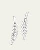 CADAR 18K White Gold Feather Drop Earrings, Small - 1