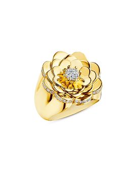 Cadar Cadar 18K Yellow Gold Bloom Diamond Flower Ring