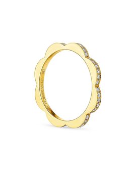 Cadar Cadar 18K Yellow Gold Bloom Diamond Outline Flower Stack Ring