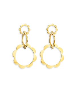 Cadar Cadar 18K Yellow Gold Bloom Trio Unity Flower Drop Earrings