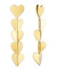 Cadar Cadar 18K Yellow Gold Endless Wings of Love, Folded Heart Drop Earrings - 1