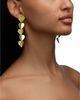 Cadar Cadar 18K Yellow Gold Endless Wings of Love, Folded Heart Drop Earrings - 3