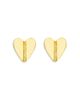 Cadar Cadar 18K Yellow Gold Endless Wings of Love Medium Folded Heart Stud Earrings - 1