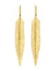Cadar Cadar 18K Yellow Gold Medium Feather Earrings - 1