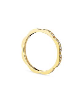 Cadar Cadar 18K Yellow Gold Triplet Thin Stacking Ring with Diamonds, 0.34 tcw
