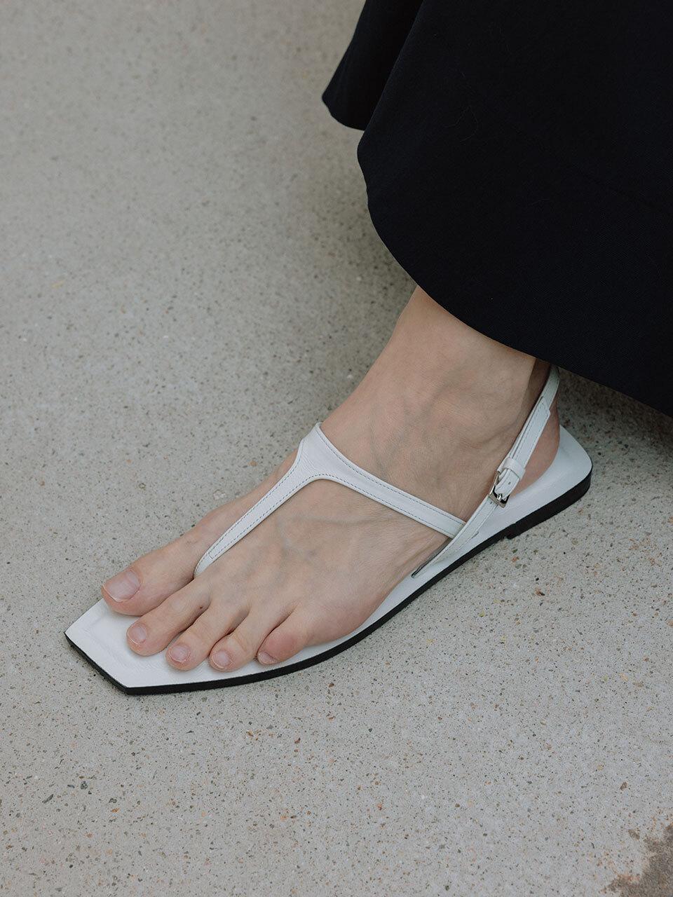 cahaya AVOR T-STRAP SANDAL_WHITE