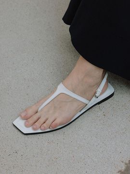 cahaya AVOR T-STRAP SANDAL_WHITE