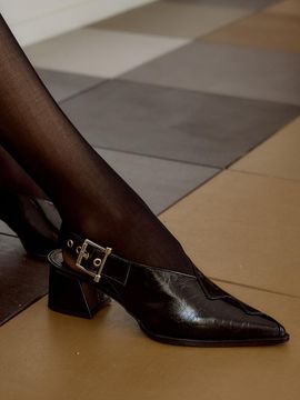 cahaya Belted slingback - black