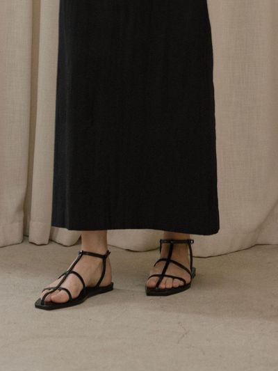 cahaya LOE STRAP SANDAL_BLACK