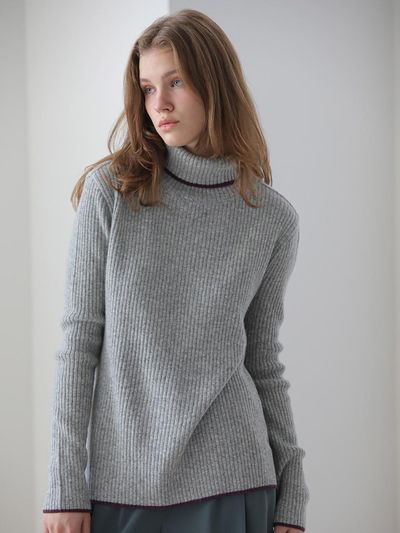 CAHIERS [CAHISIENNE] Cashmere Basic Knitwear_Gray