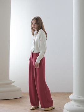 CAHIERS [CAHISIENNE] High-waist wide set-up pants