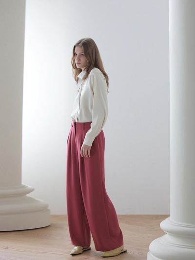 CAHIERS [CAHISIENNE] High-waist wide set-up pants
