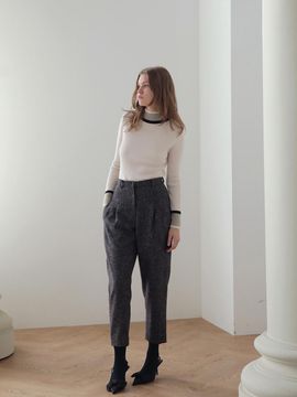 CAHIERS [CAHISIENNE] High-waist wool baggy pants