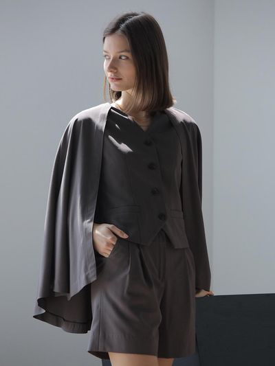 CAHIERS [CAIGIENNE] High-Waist Setup 5-Length Shorts