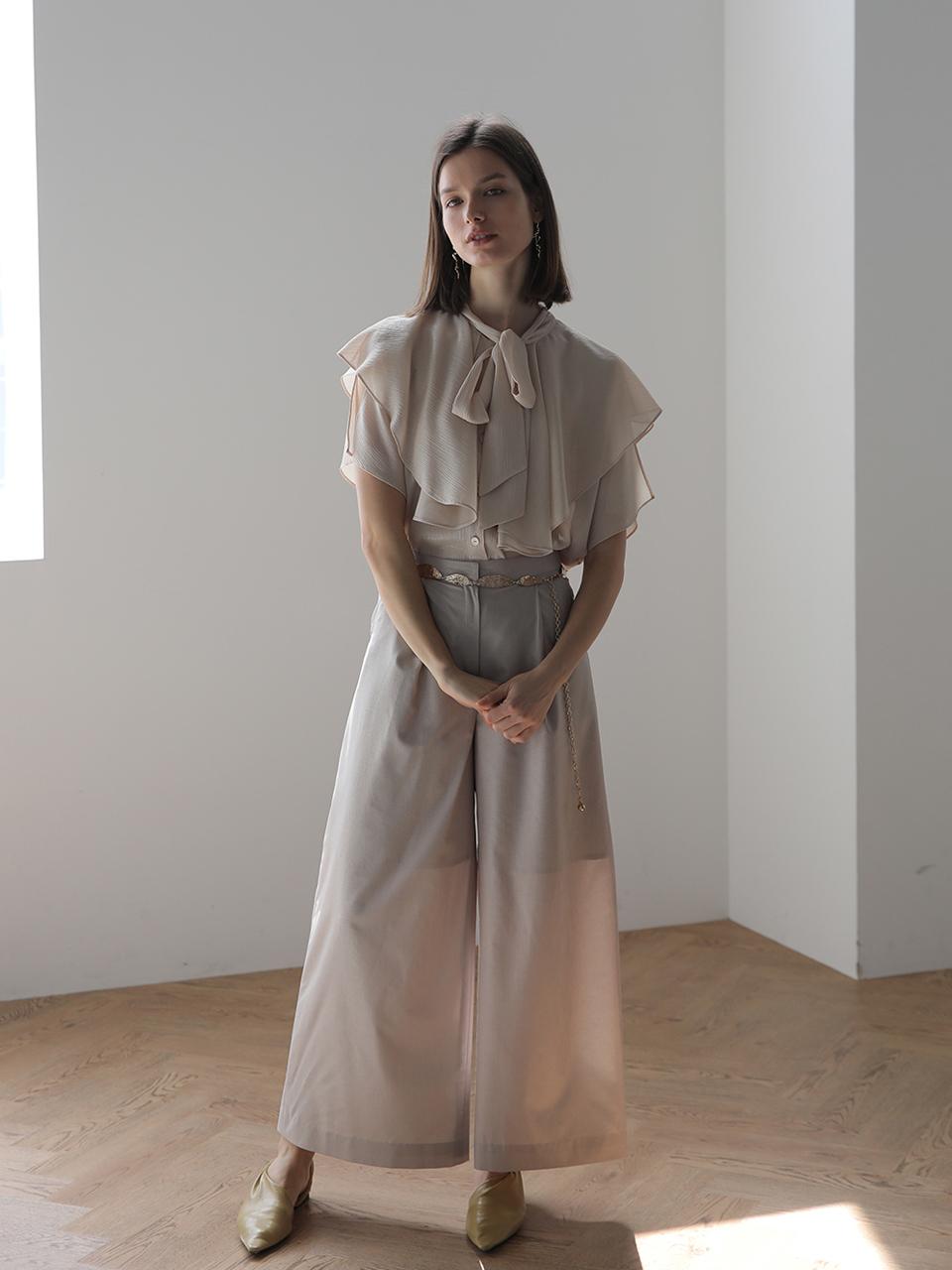 CAHIERS [CAIGIENNE] High-Waist Wide Pants