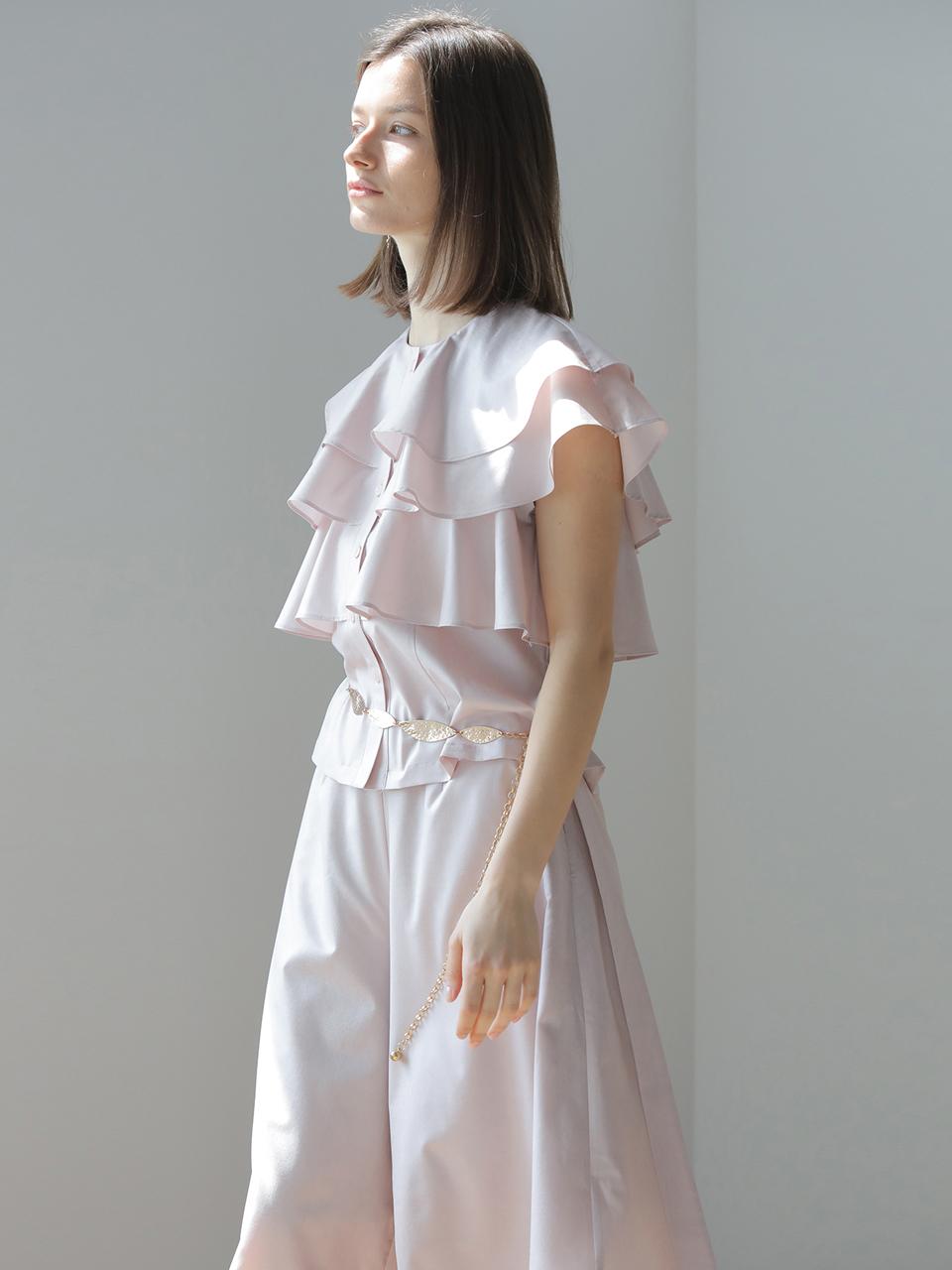 CAHIERS [CAIGIENNE] Wide Volume Skirt Pants [Pink Beige]