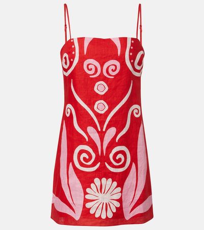 Cala de la Cruz Cala de la Cruz Ancona printed linen minidress